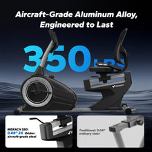 Load image into Gallery viewer, MERACH Recumbent Exercise Bikes for home, Light Commercial High-end Recumbent Bike for Seniors Adults, Magnetic Recumbent Exercise Bike with Smart Bluetooth and Exclusive App, LCD, Heart Rate Handle
