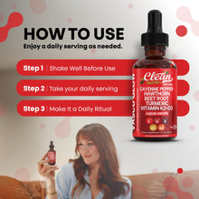 Load image into Gallery viewer, Clean Nutra Cayenne Pepper Drops Supplement Liquid + Hawthorn Berry, Vitamin D3 K2 Beet Root Powder, Ceylon Cinnamon, Turmeric Curcumin, Organic Panax Ginseng, Berberine Extract 1 Pack
