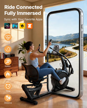 Load image into Gallery viewer, MERACH Recumbent Exercise Bikes for home, Light Commercial High-end Recumbent Bike for Seniors Adults, Magnetic Recumbent Exercise Bike with Smart Bluetooth and Exclusive App, LCD, Heart Rate Handle
