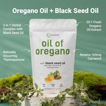 Load image into Gallery viewer, Micro Ingredients Oil of Oregano Softgels, 150 Count | 2 in 1 Formulated with Black Seed Oil | 4X Strength Carvacrol &amp; Thymoquinone | Plant Based, Non-GMO
